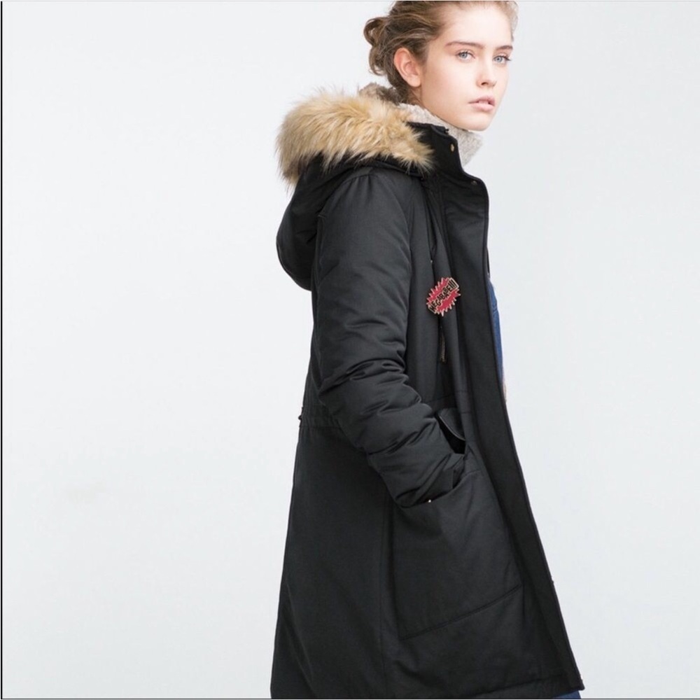 NWOT Zara Hooded Parka